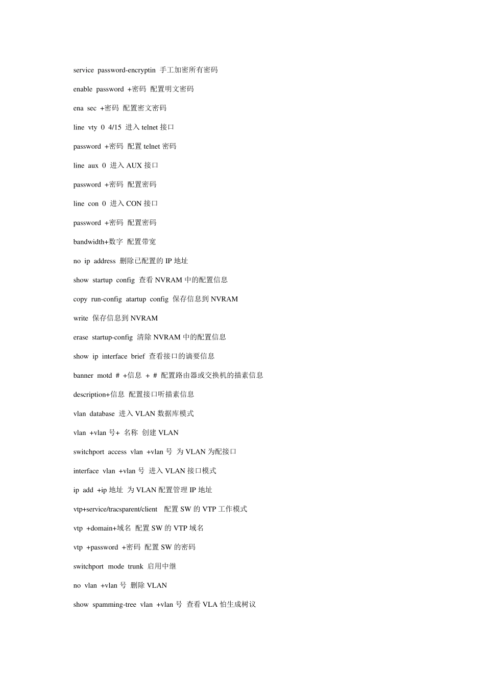 Cisco路由器配置命令_第2页