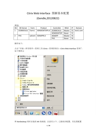 CitrixWebInterface5图解基本配置