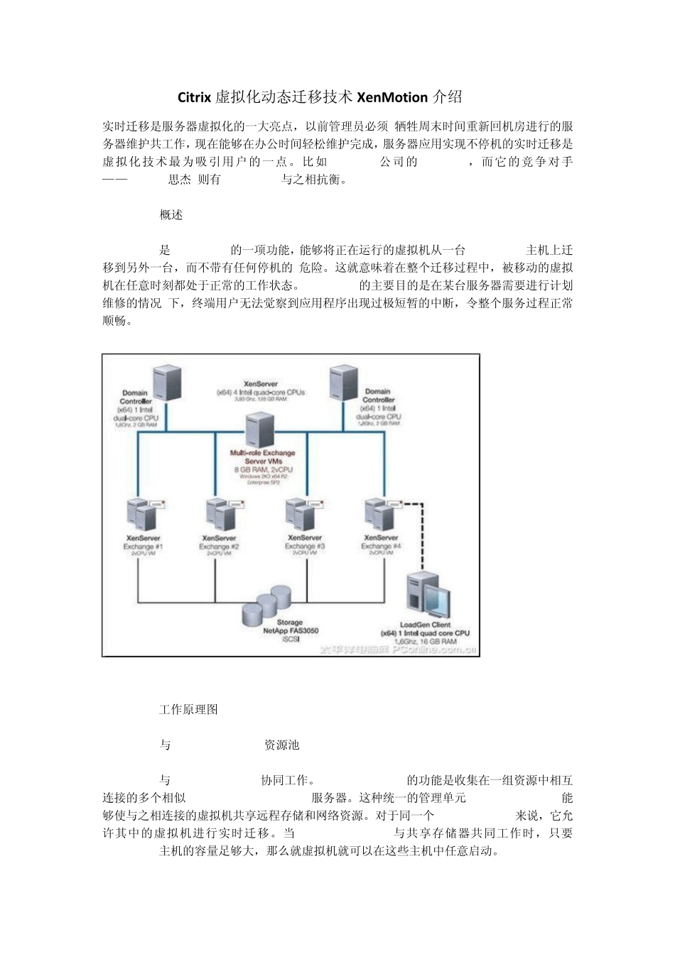 CitrixXen虚拟化动态迁移技术XenMotion技术_第1页