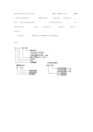 CJX2系列交流接触器