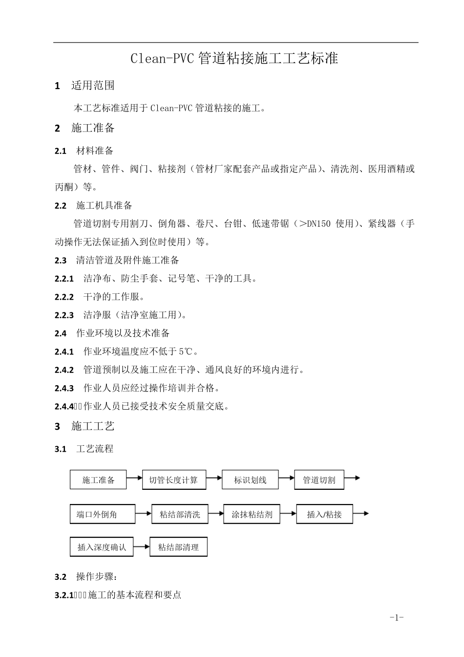 CleanPVC管道粘接施工工艺标准_第2页