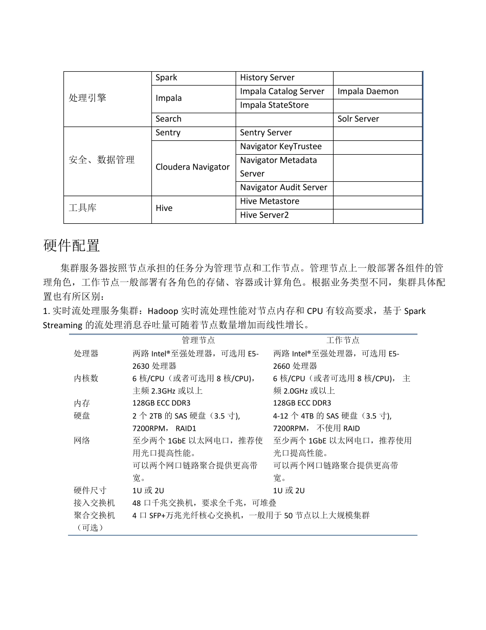 Cloudera平台部署架构建议方案_第3页