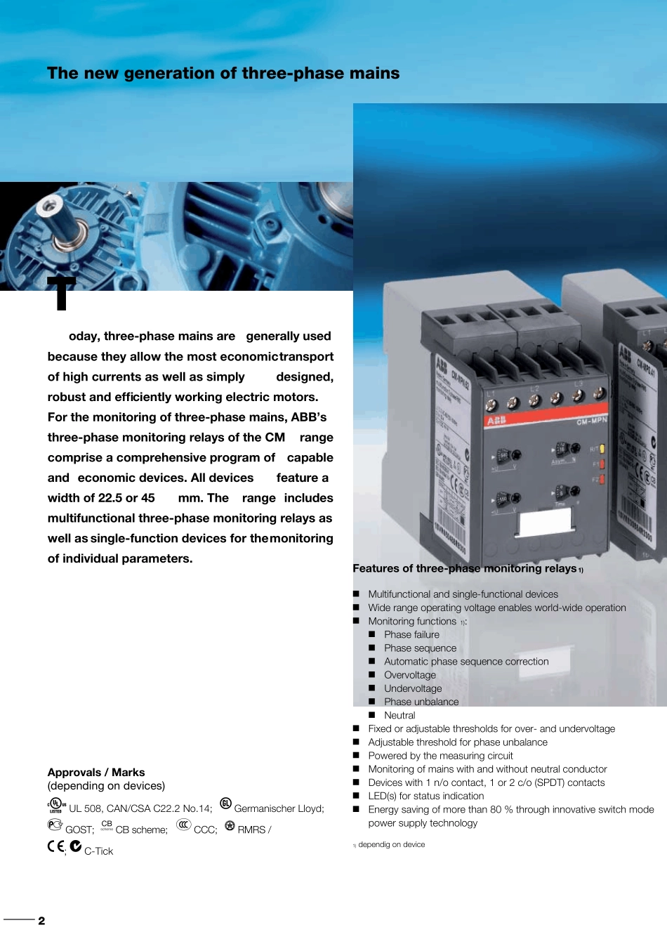 CMMPS三相多功能监视继电器ABB_第2页