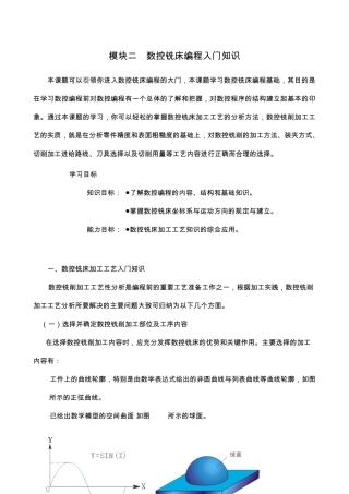 CNC数控铣床编程入门知识