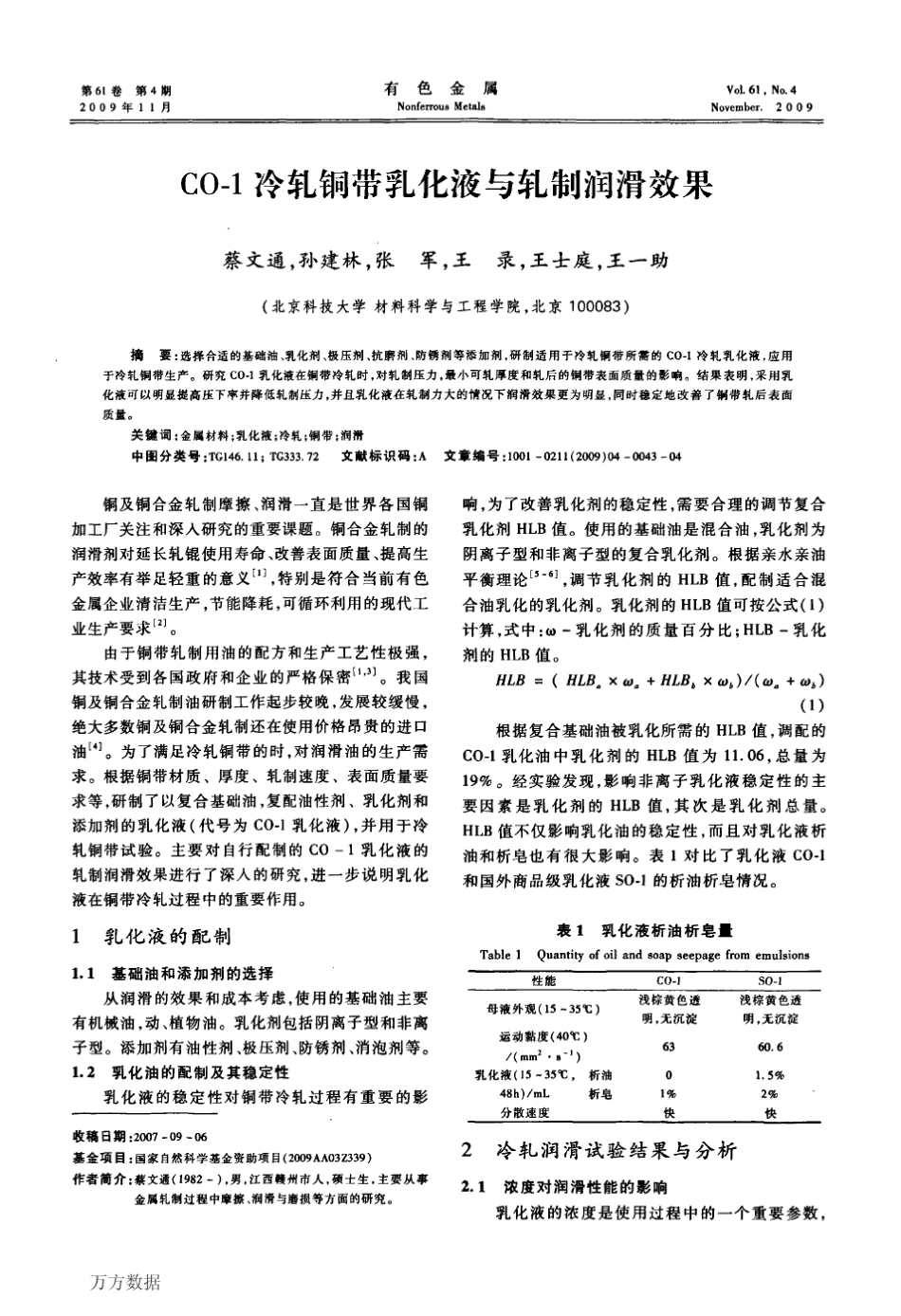 CO1冷轧铜带乳化液与轧制润滑效果_第1页