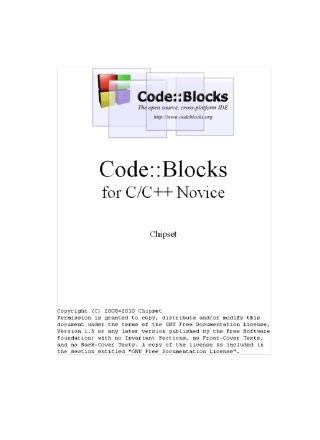 codeblocks安装说明,介绍