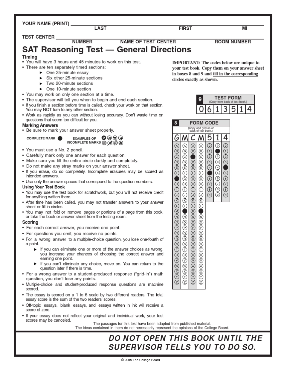 collegeboard官方2008~2009satpracticetest_第2页