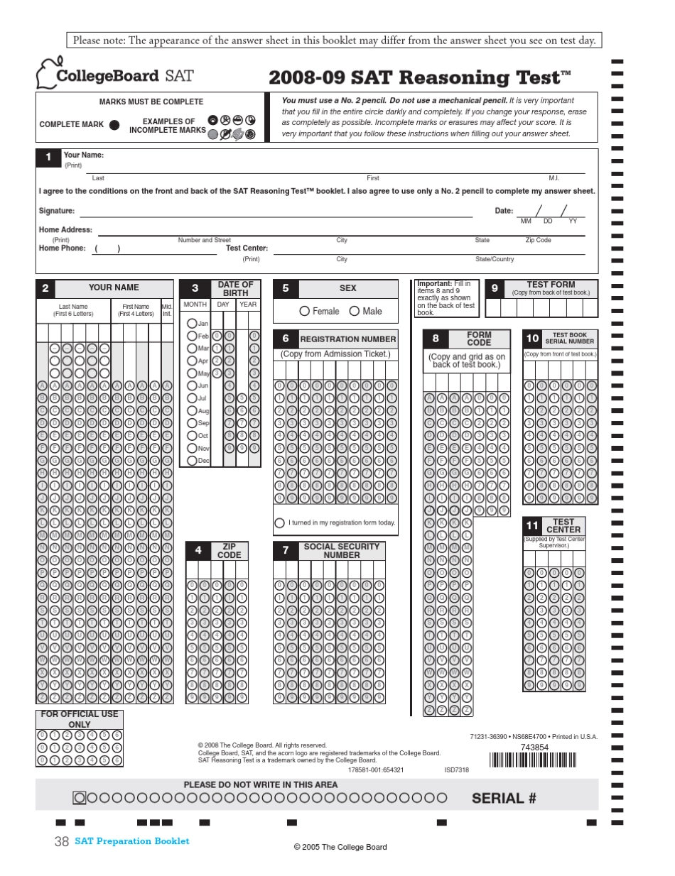collegeboard官方2008~2009satpracticetest_第3页