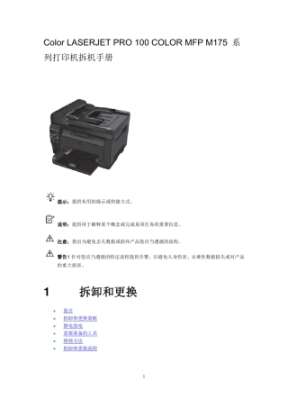 ColorLaserjetPro100MFPM175系列打印机拆机手册