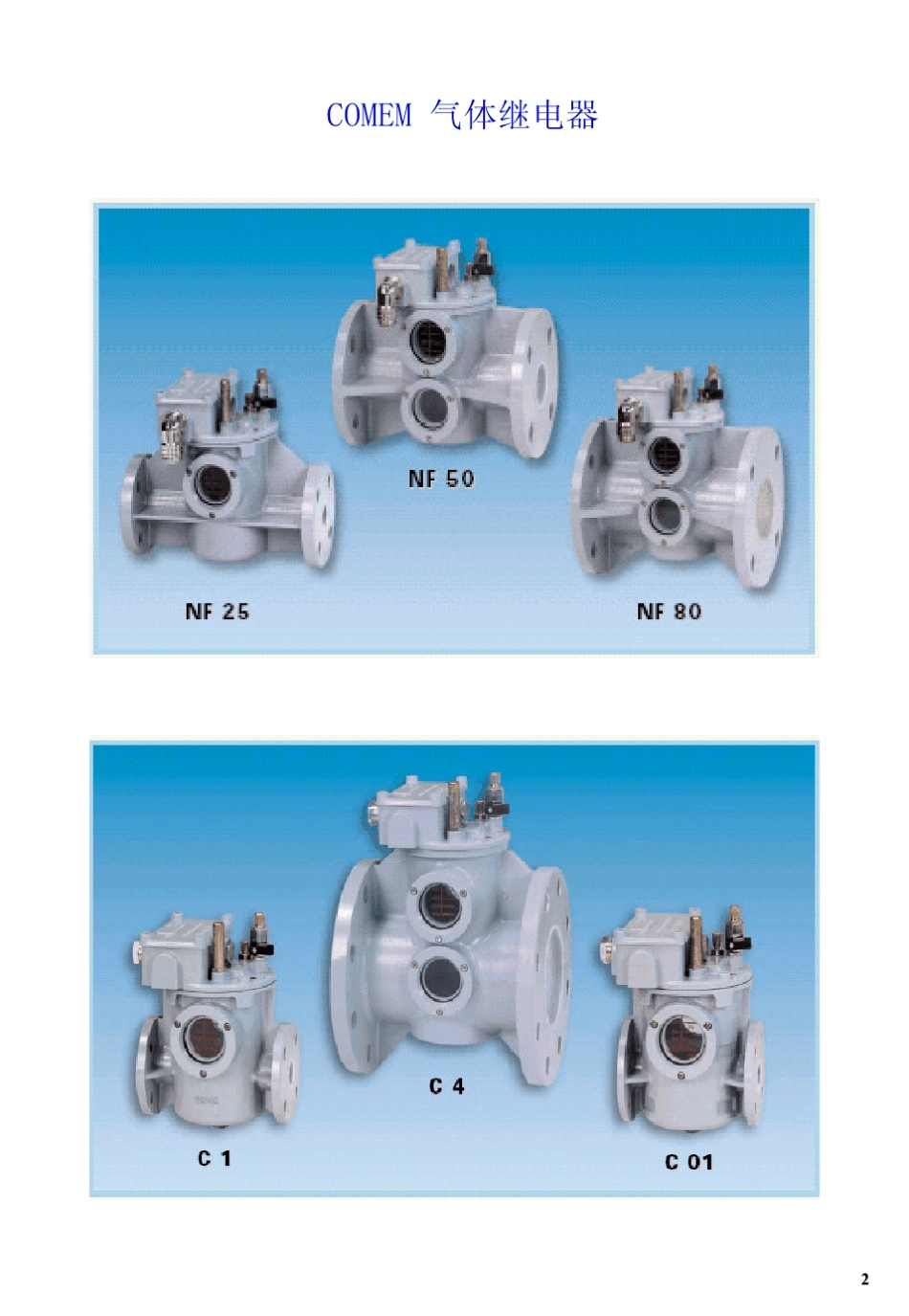 COMEN气体继电器使用说明书_第3页