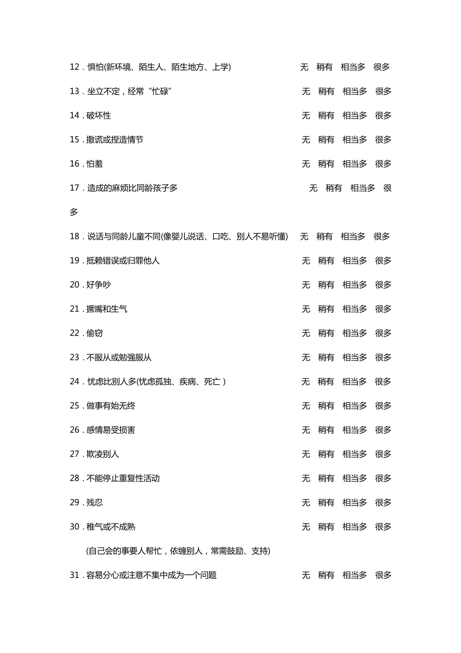 Conners氏量表_第2页