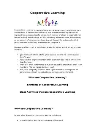 cooperativelearning合作学习