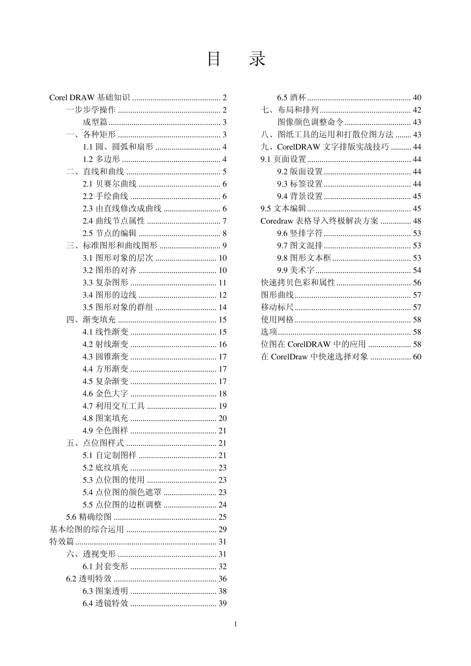 CorelDraw基础学习实例_第1页