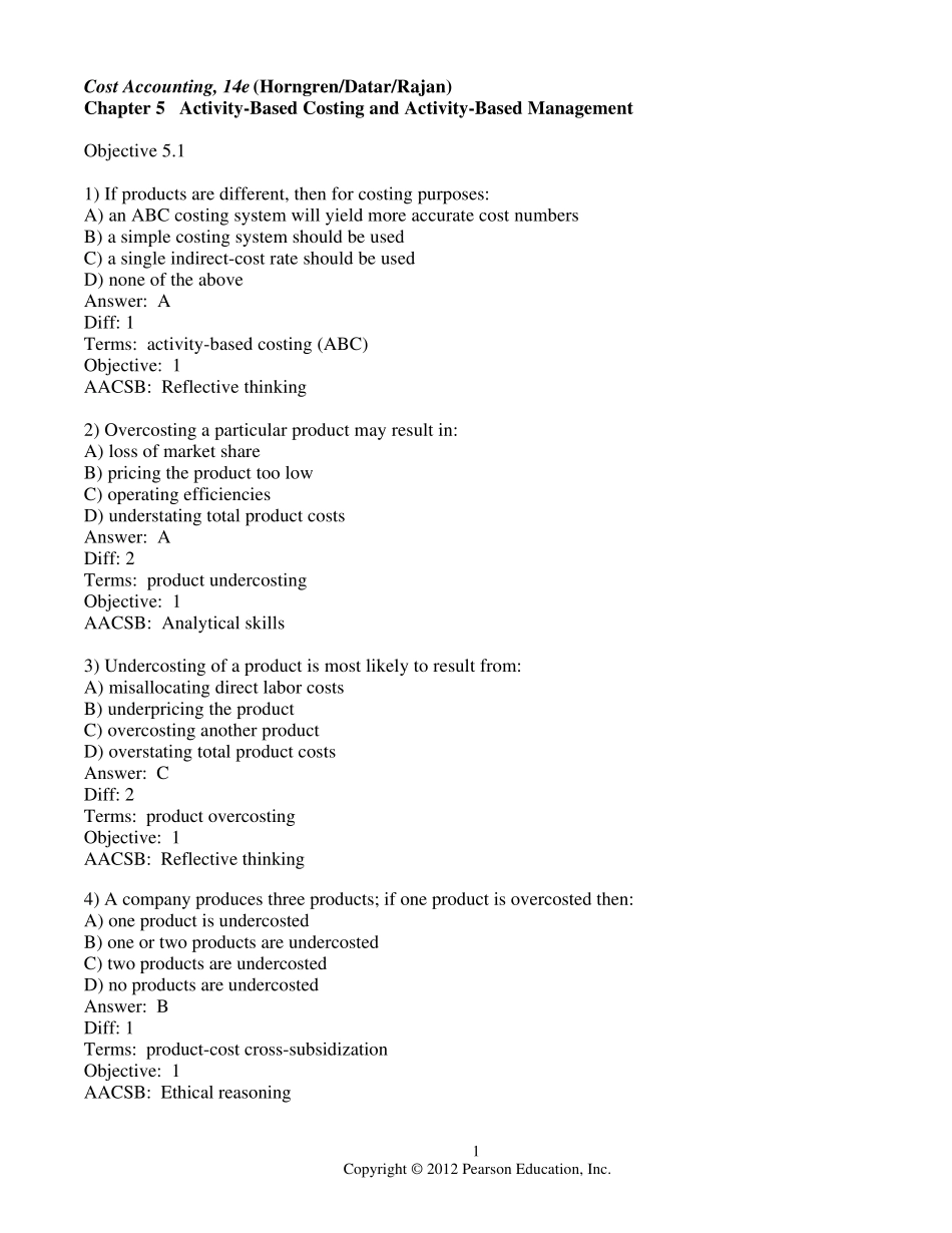 CostAccounting_14E_Chapter05_第1页