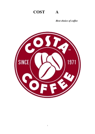 Costa调研报告
