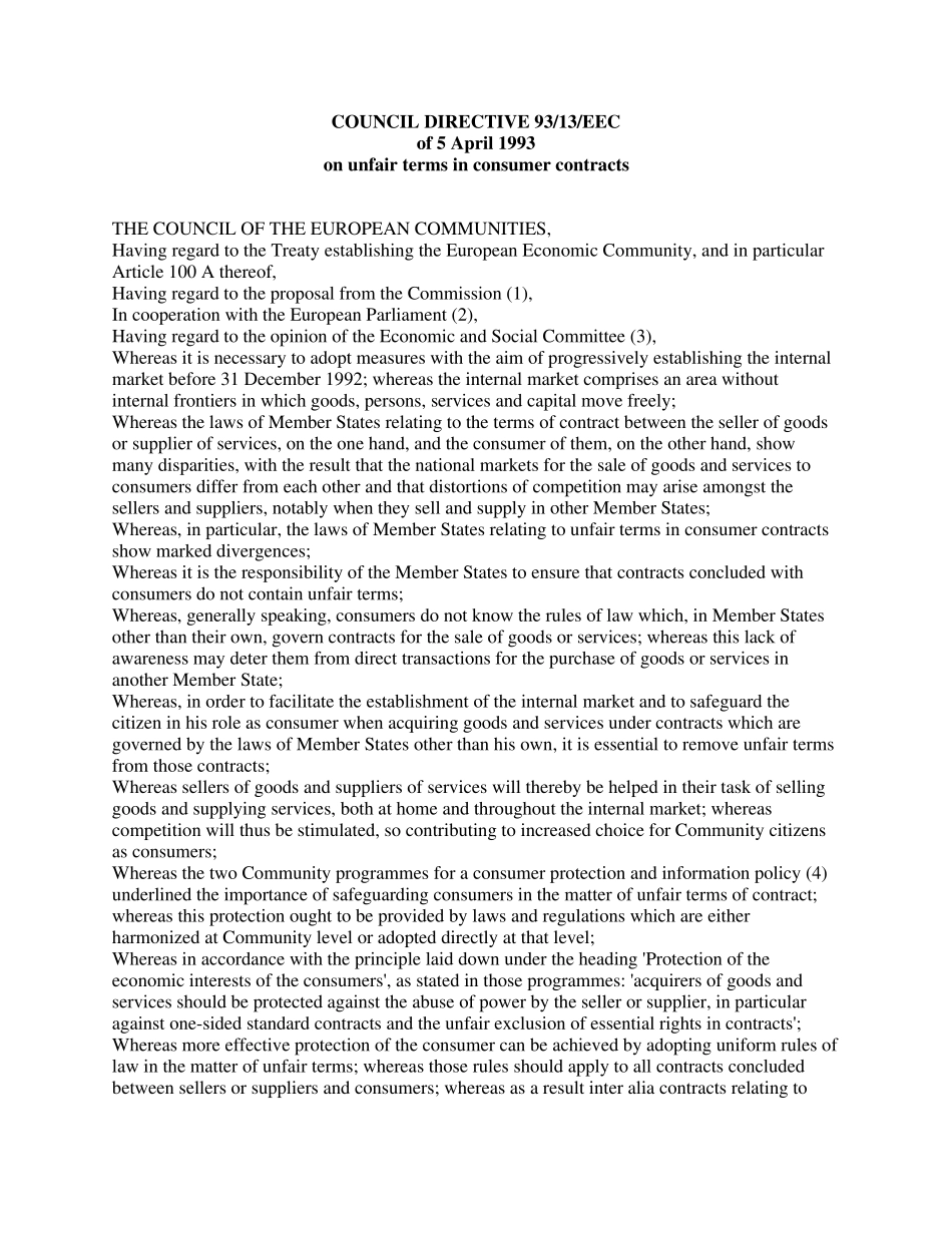 COUNCILDIRECTIVE9313EECof5April1993COUNCIL_第1页