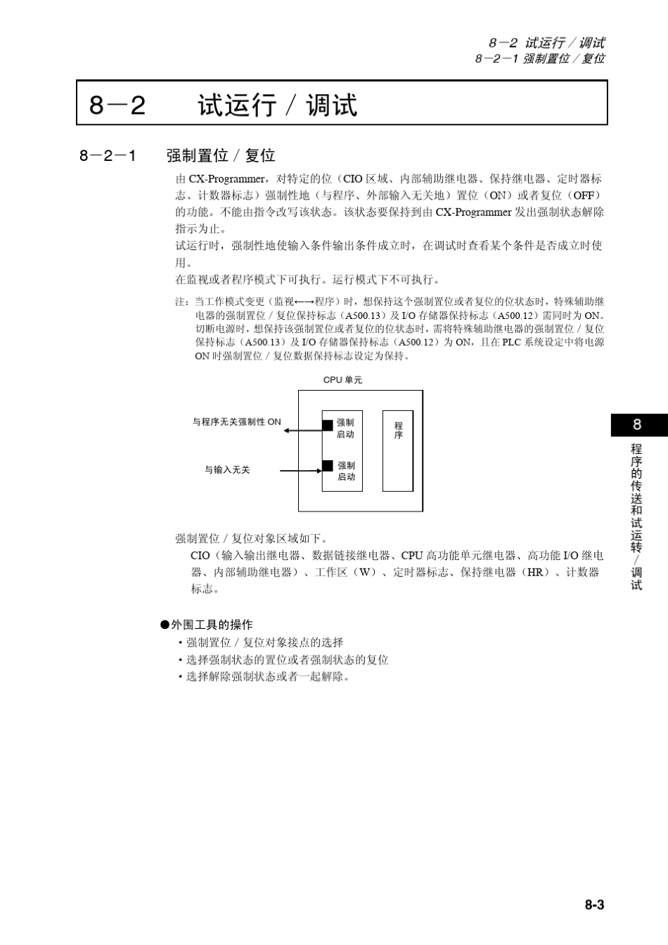 CP1H操作手册.第八章程序的传送。试运行。调试_第3页