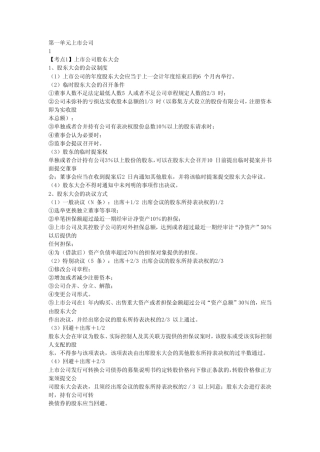 CPA注会经济法笔记