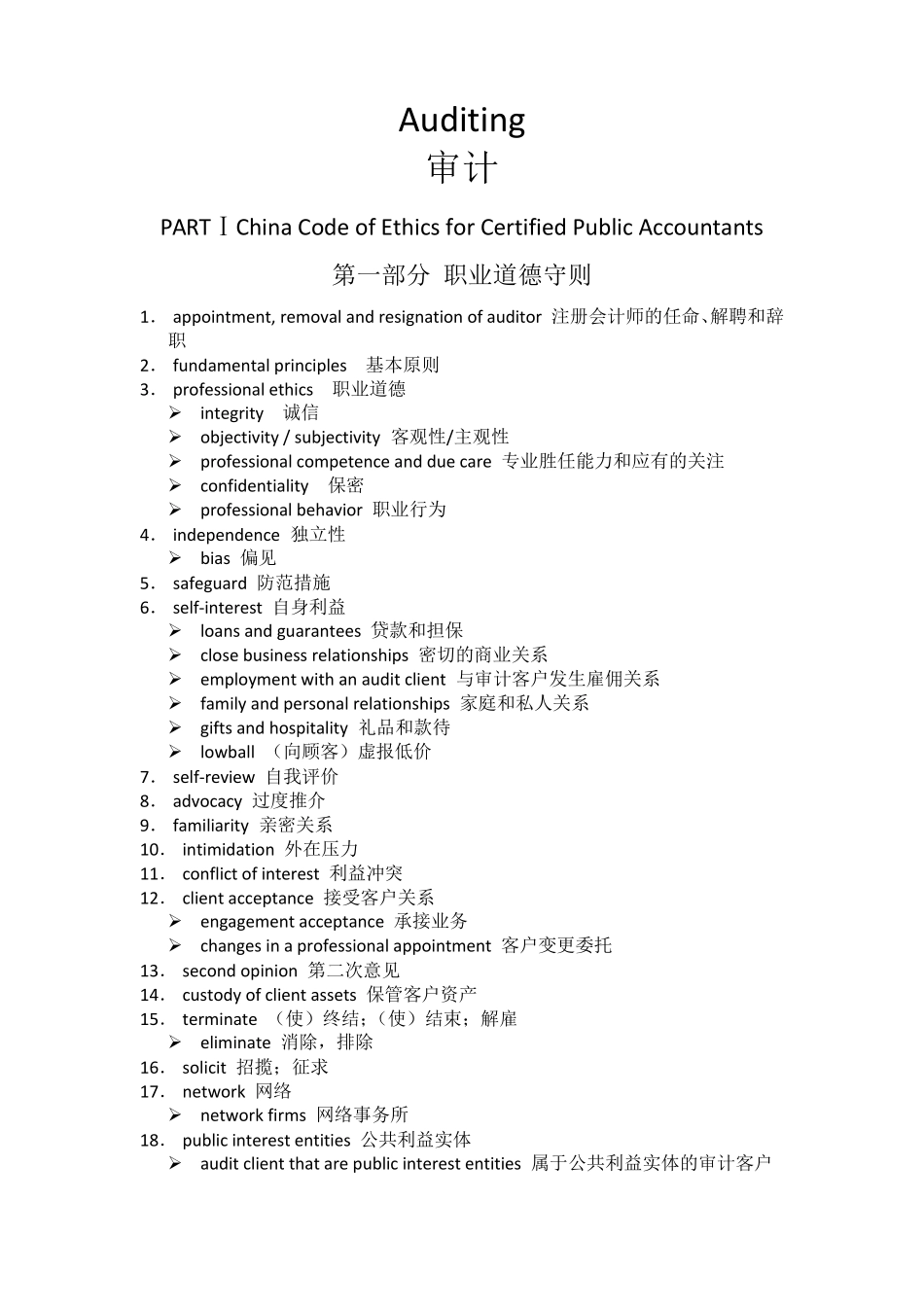 CPA英语词汇通关必备手册(审计14)_第1页