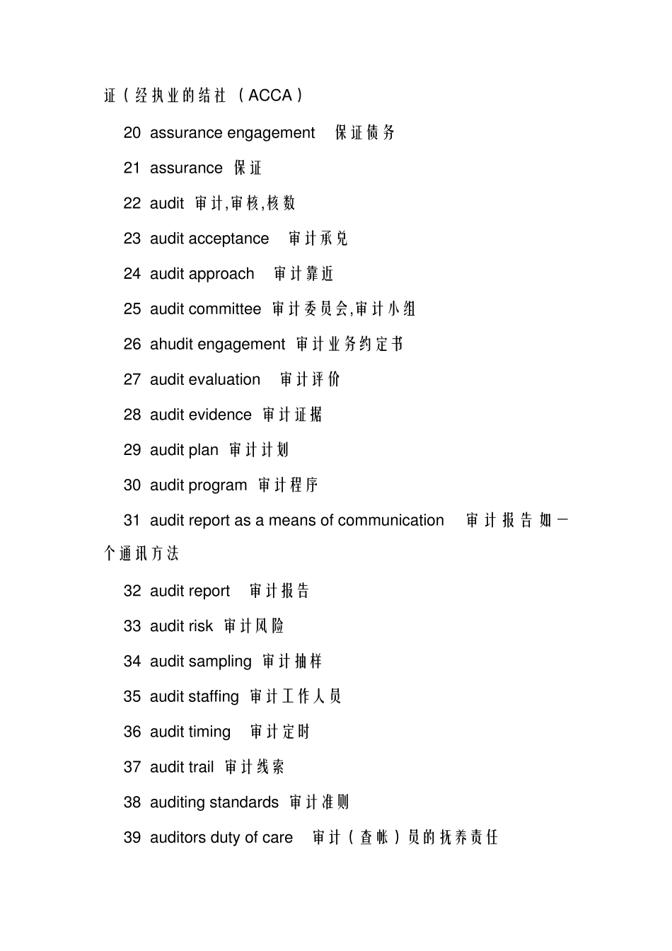 CPA词汇和英文审计报告_第2页