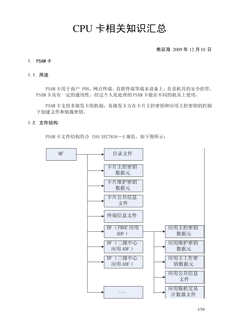 CPU卡相关知识汇总_第1页