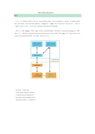 CPU的相关状态知识