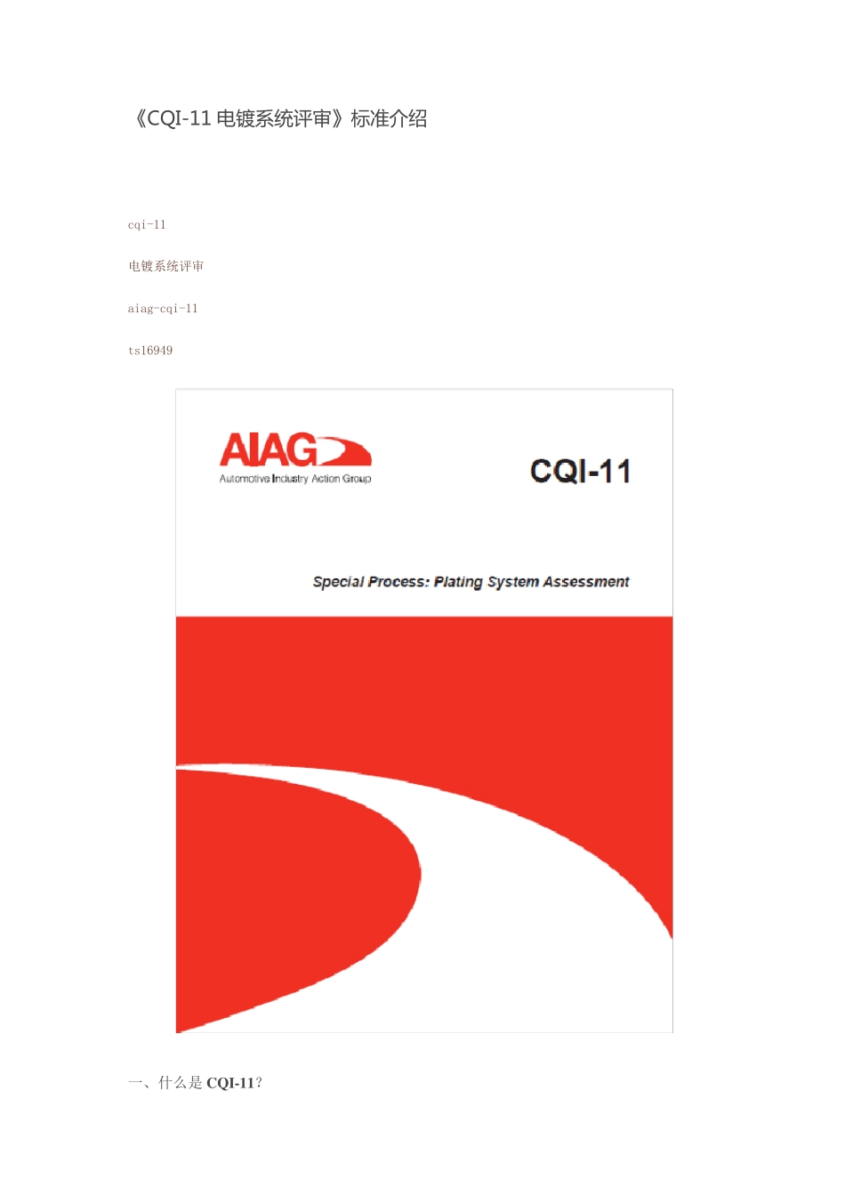 CQI11电镀系统评审标准介绍_第1页