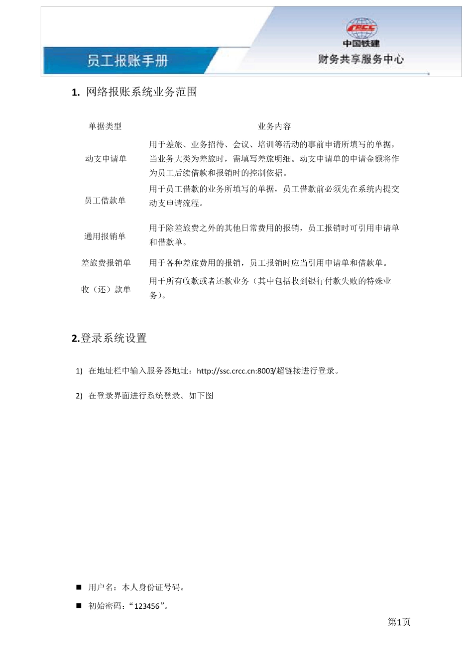 CRCC_FSSC_员工报账手册_第3页