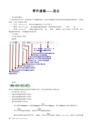 CREO2.0零件建模5混合
