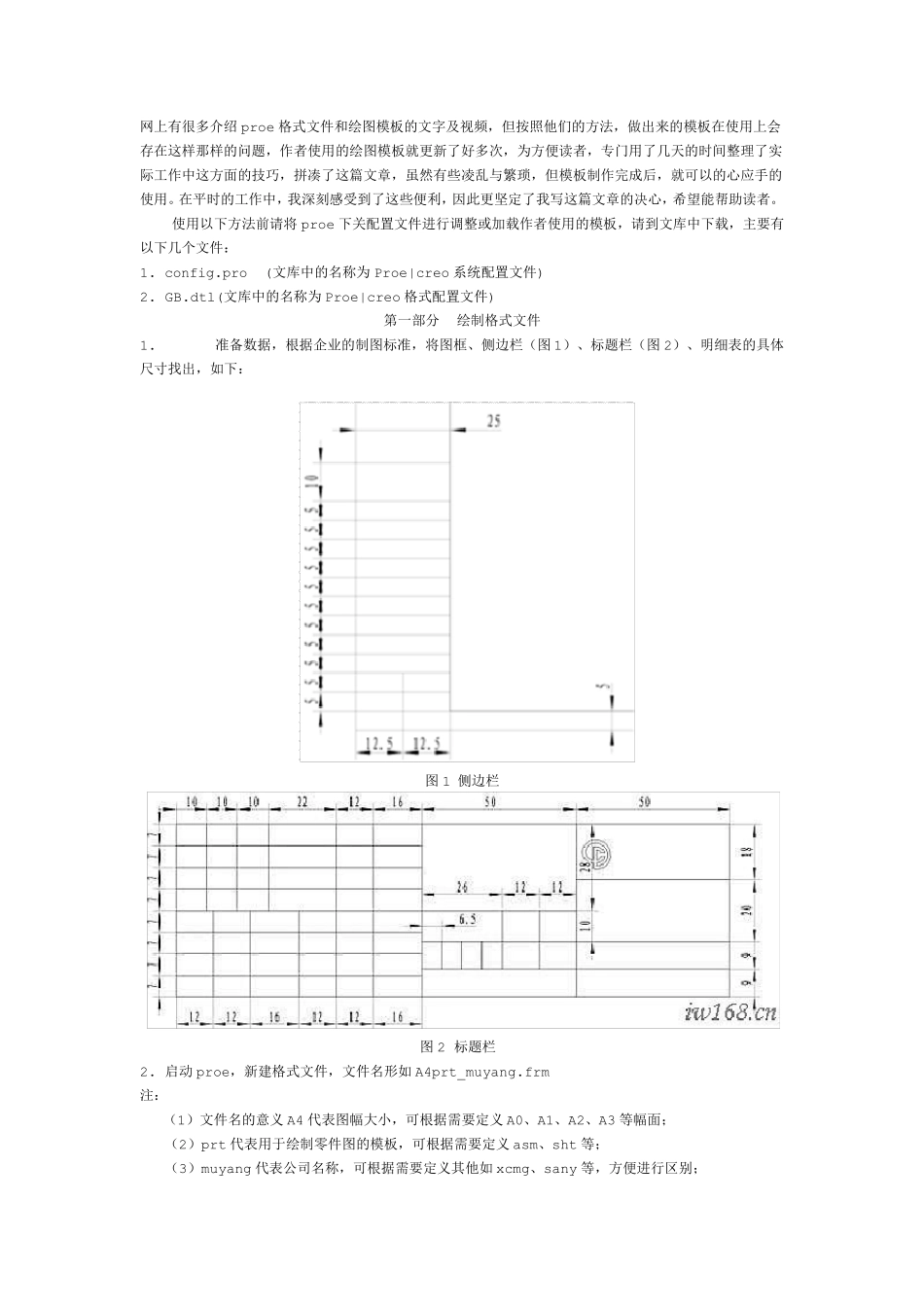 creo完整制作工程图模板_第1页
