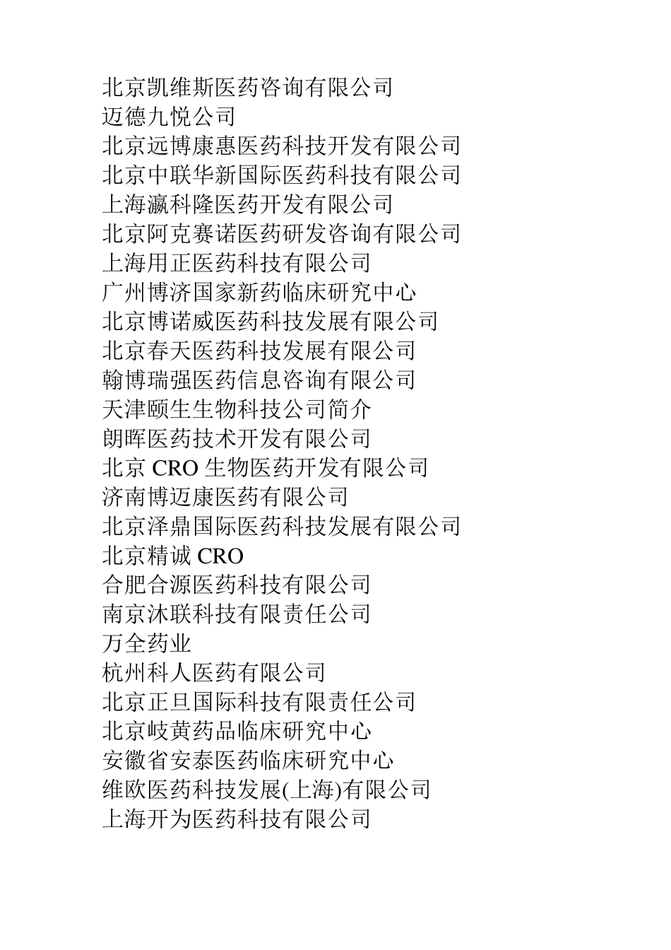 CRO公司目录一览表_第3页