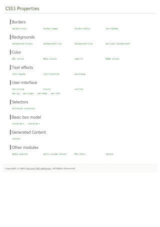 CSS3.0参考手册