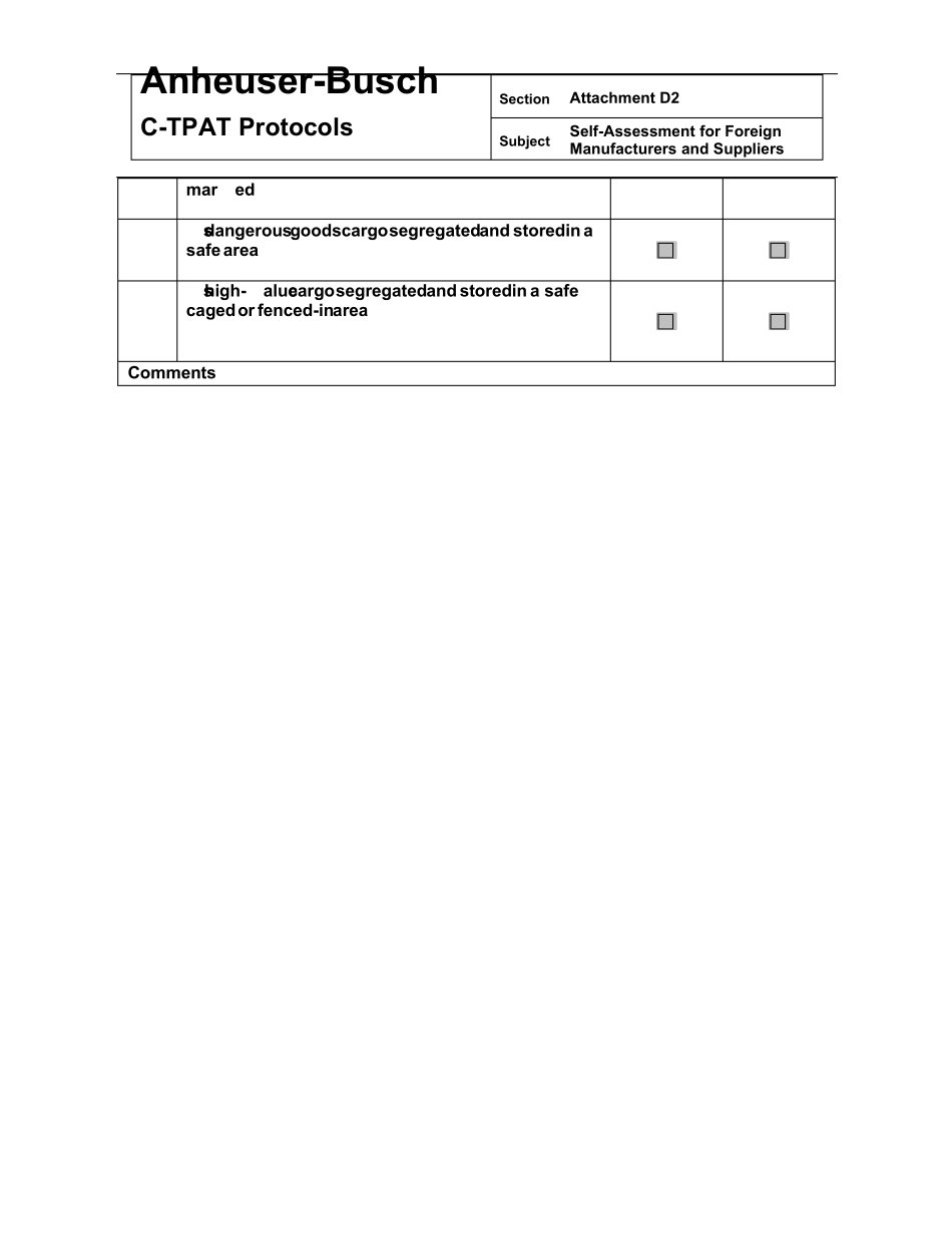 CTPAT协议自我评估表_第3页