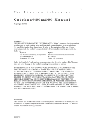 CT性能检测剂量体模catphan500600使用说明书