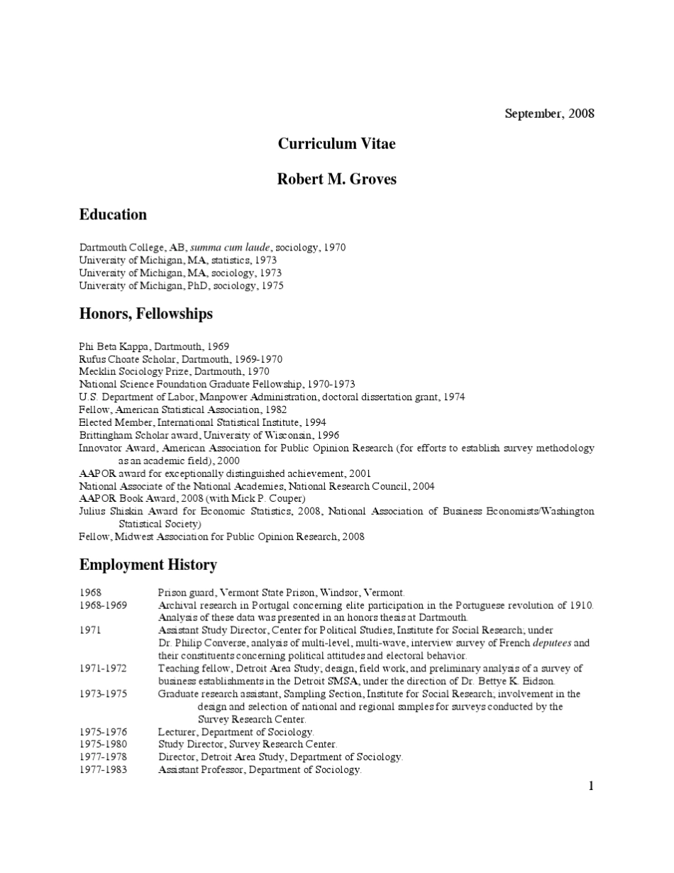 CurriculumVitaeRobertMGroves_第1页