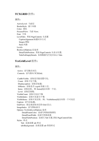 CXGRID控件使用说明