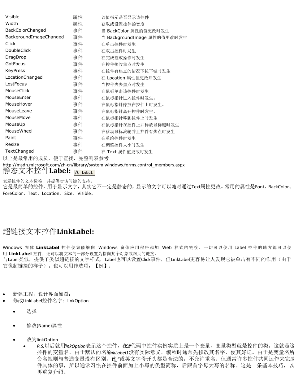 C控件介绍及用法_第2页