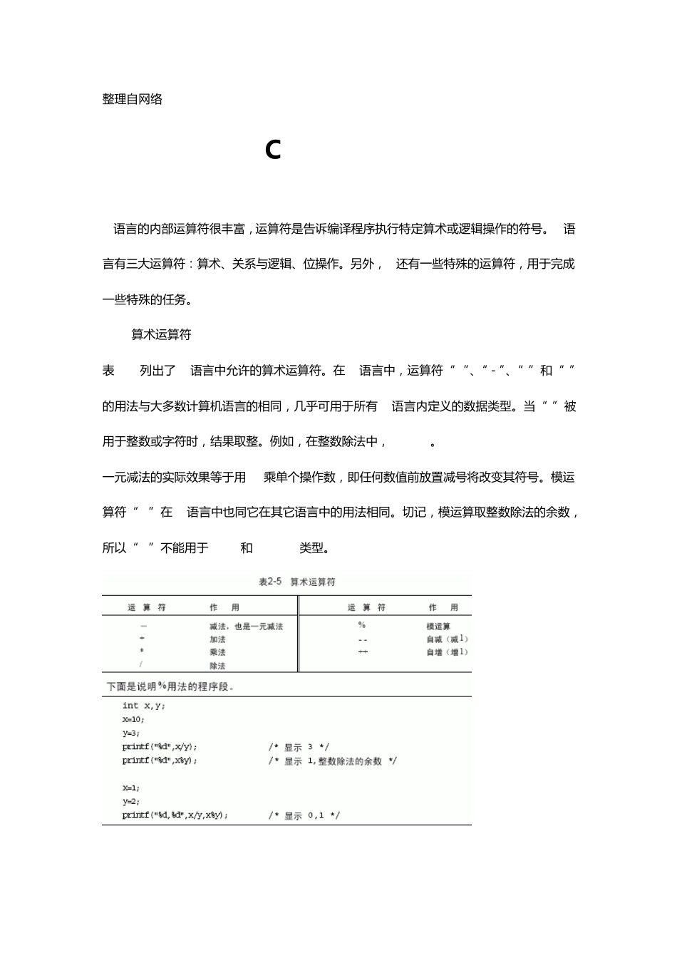 C语言全部的运算符_第1页