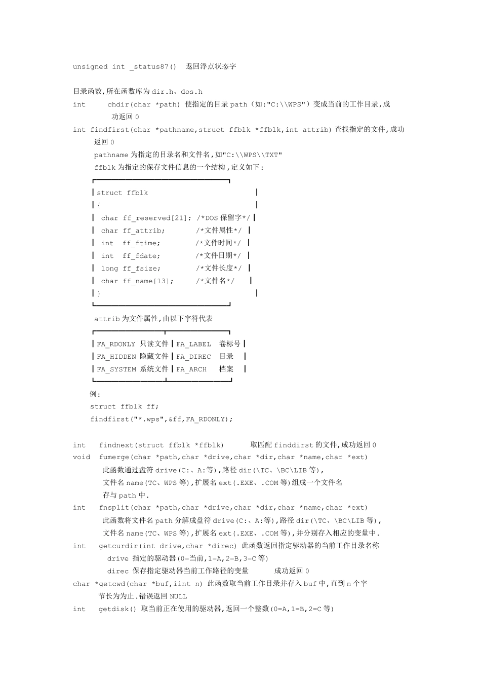 C语言库函数参考手册_第3页