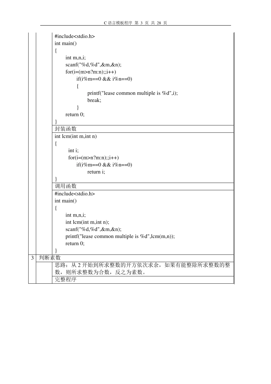 C语言模板程序(新手必看!!)_第3页
