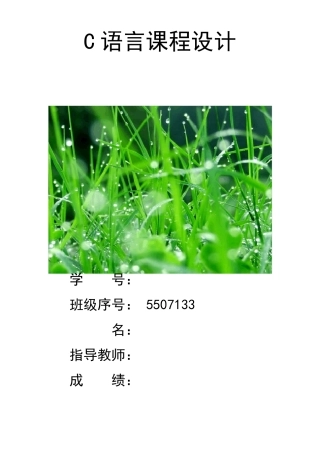 C语言程序设计报告—歌曲信息管理系统
