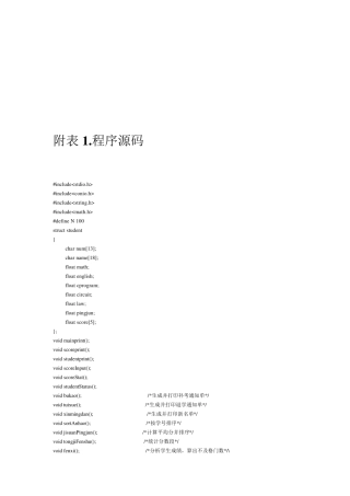 c语言程序设计课程学籍管理系统源代码