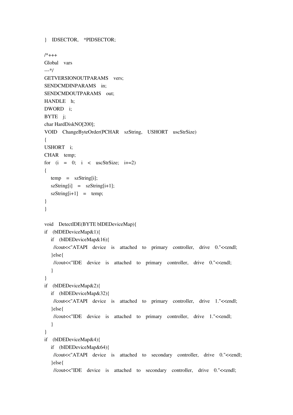 C语言获得硬盘序列号_第3页