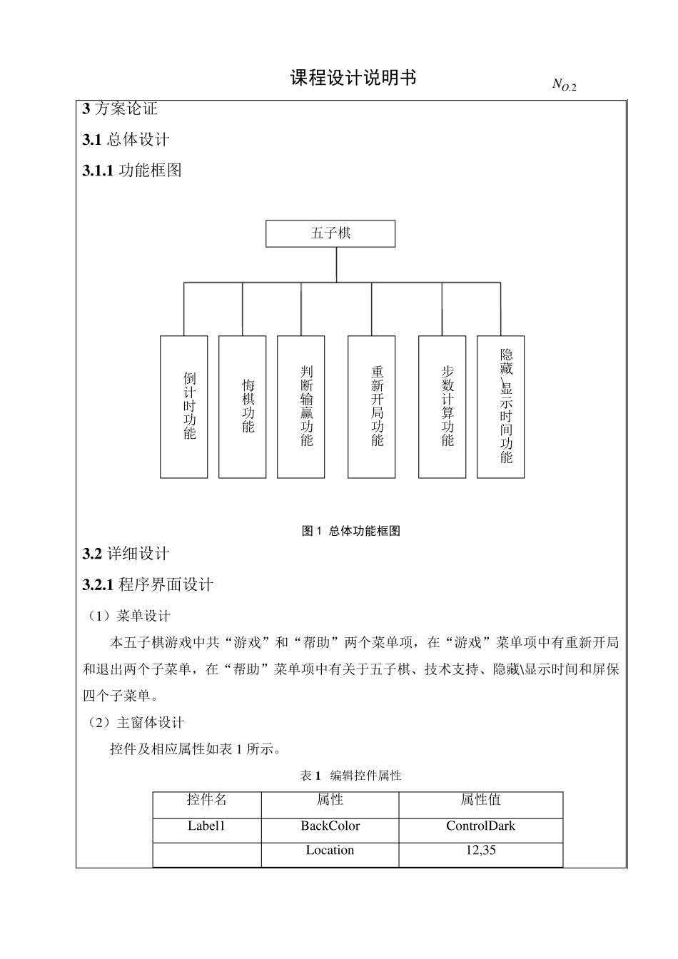 C课设报告书—游戏五子棋_第2页