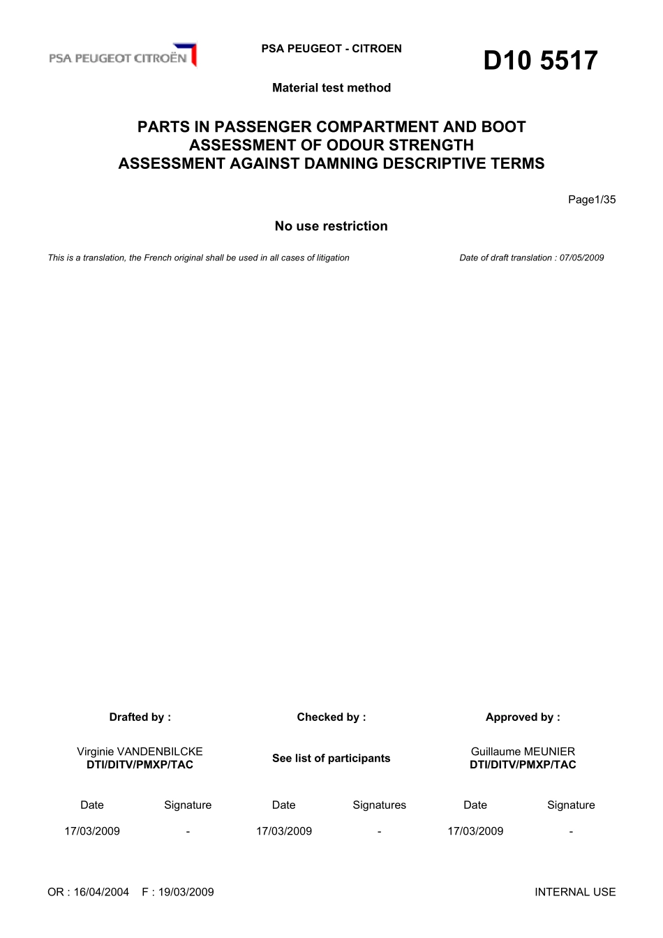 D105517for气味试验_第1页