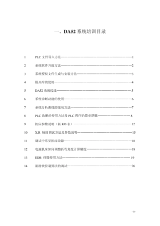 DA5265数控系统调试培训