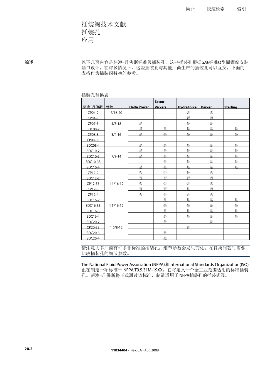 DANFOSS插装阀技术文献Section20_Cavities_第2页