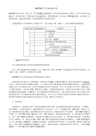 DAX700汽车音响电路分析
