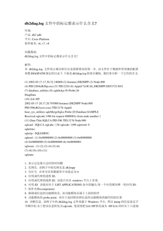 db2diag.log文件内容分析