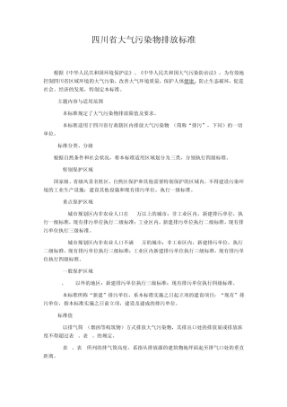 DB5118693四川省大气污染物排放标准